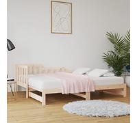 BAZZI Sofá cama, sofás cama, sofá cama, cama extraíble, 2 x (80 x 200 cm), de madera maciza de pino