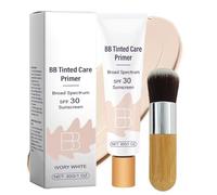 BB Blur Tinted Moisturizer Spf 30, BB Tinted Care Primer Con Pincel, BB Tinted Care Primer, BB Cream Tinted Moisturizer, Hidrata Y Suaviza Tu Piel (Marfil)