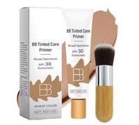 BB Blur Tinted Moisturizer Spf 30, BB Tinted Care Primer Con Pincel, BB Tinted Care Primer, BB Cream Tinted Moisturizer, Hidrata Y Suaviza Tu Piel (Trigo)