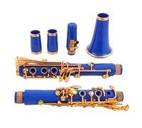 BB Clarinet Lacquer Gold 17 Keys Sib Klarnet Blue Clarinete Clarinetes