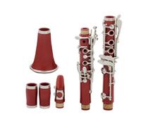 Bb clave 17 níquel plata llaves cuerpo baquelita rojo clarinete instrumento de viento de madera profesional