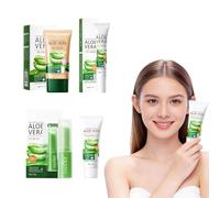 Bb Cream, Crema de día teñida de aloe vera, ganador de la prueba de crema de día tintada, 1 tubo de crema de aloe BB, 1 lápiz labial, 1 crema para los ojos, 1 exfoliante, con hidratante de larga