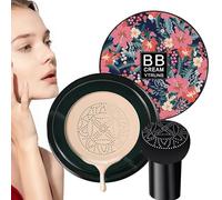 BB Cream Foundation Makeup, Moisturizing Air Cushion Foundation, 3.07x3.15 Inches Lightweight Concealer Makeup Base, Hydrating Face Coverage for Women, Natural Finish Beauty