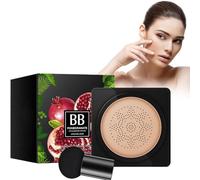 Bb Cream,Líquida Fundación,Cc Creme,Air Cushion Bb Cream,Mushroom Head Air Cushion,Líquida Fundación,Ligero Corrector Larga Duración Hidratante Control Grasa Duradero Ligero (Natural, S)