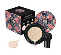 BB Cream Makeup Base - 15 g de base hidratante de colchón de aire, crema correctora, cobertura edificable natural Mushroom Puff | Maquillaje facial hidratante para pieles grasas combinadas, hidra