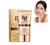 BB Crema Caracol Dorado con SPF, Sunscreen BB Cream SPF50+ PA+++, Maquillaje, Hidratación y Cobertura en Uno, Protección UV y Piel Radiante (Marfil, 40 g)