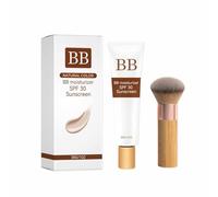 BB Crema hidratante tintada SPF 30 - BB Cream crema hidratante tintada BB imprimación de cuidado con pincel que proporciona una cobertura total instantánea (color natural)