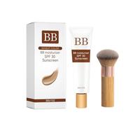BB Crema hidratante tintada SPF 30 - BB Cream crema hidratante tintada BB imprimación de cuidado con pincel que proporciona una cobertura total al instante (color trigo)