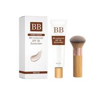 BB Crema hidratante tintada SPF 30 - BB Cream crema hidratante tintada BB imprimación de cuidado con pincel que proporciona una cobertura total al instante (marfil)