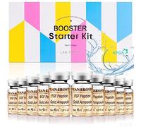 BB Facial Glow Starter Kit Serum Hyaluronic Acid Essence Skin Care Kit, EGF Peptide Gold Ampoule 8 ml 12 unidades, suero de tratamiento facial aumenta la elasticidad de la piel y promueve la