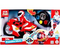 BB Junior First RC-Moto con Conductor y Mando a Distancia Manillar-Carrera roja, Color (Maycheong 95001R)