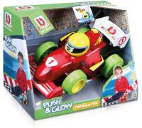BBJunior 16-89021 Push & Glow Formula Fun - Coche de Juguete con luz y Sonido, Color Rojo