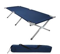 BB Sport Cama Camping Plegable 190 x 64 x 41 cm Robusta Capacidad 180kg Cargable Tumbona Portátil Viaje Cómodo Portátil Estable Tejido Oxford 600D Bolsa Transporte Camilla Acampar Catres, Azul