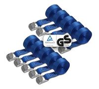 BB Sport Cinchas de Amarre Correa Hebilla Azul 250 kg 10 Piezas 2,5cm x 4m