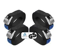 BB Sport Cinchas de Amarre Negras Correa Hebilla 250 kg 4 Piezas 2,5cmx2,5m