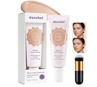 BB Tinted Hidratante SPF 30, Full Coverage Cosmetics BB Cream, Medium Mineral Foundation Makeup, Hydrating & Smoothing Corrector Acabado Mate con Brush