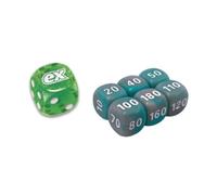 BB-Toy-Trades Compatible con PKM TCG Elite Top Trainer Cubos Set de marcas de daños Dice Set con protección de envío BB-Toy-Trades - Carmesino y púrpura - Violencias del tiempo - Hoja de hierro