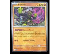 BB-Toy-Trades Compatible con Pokemon Boninu TWM 111/167 Carmesin & Purpur Masquerade en Zwielicht Black Star Promo tarjeta - ALEMÁN - Tarjeta individual Cosmo Holo + Toploader