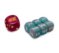 BB-Toy-Trades Compatible con Pokemon Elite Top Trainer Cubos Set de marcas de daños Dice Set con BB-Toy-Trades Protección de envío (Obsidian Flamme - Obsidian Flames)