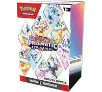 BB-Toy-Trades Paquete de Pokémon Scarlet & Violet Prismatic Evolutions Booster Bundle (6 paquetes de refuerzos) SV 8.5 - Paquete de cartas coleccionables - Inglés y Toploader