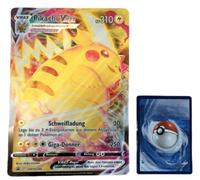 BB-Toy-Trades Tarjeta coleccionable XXL de Pokemon Gigadynamax Pika VMax SWSH286 - Fullart Holo Mega Jumbo Tarjeta individual con funda BB-Toy-Trades (Gigadynamax Pika-chu DE)