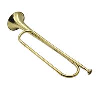 Bb Trompeta - Bocina de corneta de caballería de latón chapado en oro | Bocina de latón plana B | Instrumento de trompeta | Instrumento musical estándar retro | Bb para orquesta de caballería de banda