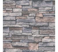 BB51132-Bricks y Más Piedra Efecto Ladrillos Gris Plateado Galerie Papel Pintado