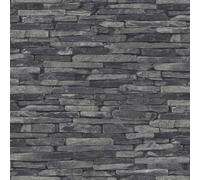 BB51146-Bricks y Más Muro de Piedra Ladrillo Efecto Gris Plateado Galerie Papel