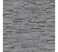 BB51149-Ladrillos Y Más Papel Tapiz De Ladrillo De Pizarra Gris Plateado Galerie