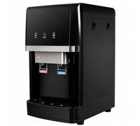 Bbagua Fuente de Agua de Sobremesa con Ósmosis Inversa - Agua Fría y Caliente al Instante, Sin Garrafas, Conexión a Red, 4 Etapas de Filtración, Color Negro