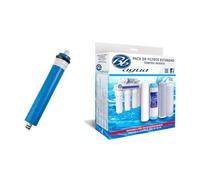 Bbagua Membrana 75 GPD + Pack de 4 Filtros: Sedimentos, Carbón GAC, Block y Post de Coco Natural