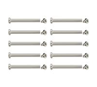 Bbajszx 10 unids/set tornillos para cinturón de equipaje tornillos de acero inoxidable clavos remaches 30/35 / 40/45 / 50mm hexágono interior fácil de usar