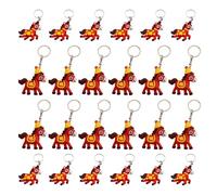 Bbajszx 24 Piezas Llaveros del Año del Caballo Chino 2026 Bendición de Año Nuevo Adornos Colgantes para Bolsas Mochilas Decoraciones de Llaveros de Caballos