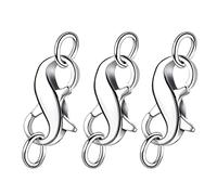 Bbajszx 3X Ocho Cierre de Langosta Doble Apertura Collar Pulsera Extensor Cierres Garra para joyería Encontrar Kit de reparación