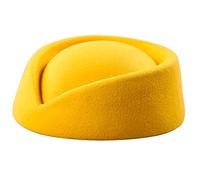 Bbajszx Accesorios de disfraz de azafata, sombrero de azafata para uniforme de bienes raíces, sombrero de azafata británico Vintage, sombreros para mujer