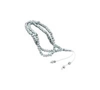 Bbajszx Acrílico Musulmanes Tasbih 99 Cuentas Joyería de Oración Portátil para Meditaciones Práctica Espiritual Collar de Rosario Musulmán Multiusos