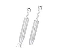 Bbajszx Agarradores de perforación portátiles de doble extremo de acero inoxidable para fabricación segura de joyas y tareas, agarrador de agujas de perforación