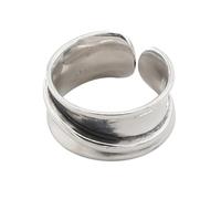 Bbajszx Anillos minimalistas de latón trenzado Diseño de apertura ajustable Anillos de dedo livianos para uso diario y ocasiones especiales Joyería de dedo ajustable y llamativa