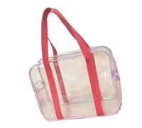 Bbajszx Bolsa de playa para llevar en PVC transparente, bolsa de gelatina con para empacar junto a la piscina, almacenamiento para excursiones de un día y artículos esenciales para viajes de Bolsa de