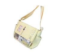 Bbajszx Bolso de nailon de estilo escolar japonés a para fanáticos del Anime, bolso cruzado de hombro práctico y espacioso, bolso de libros para estudiantes