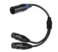 Bbajszx Cable Adaptador XLR Premium de 5 Pines a Doble de 3 Pines Interfaces Macho/para Equipos de Sonido e iluminación Profesionales Cable de Enlace XLR Profesional