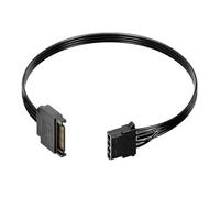 Bbajszx Cable de alimentación de 4 Pines Macho a 15 Pines, convertidor de Cable de alimentación de Puerto de Unidad de Disquete de 15P a 4P para Adaptador de Accesorios de computadora