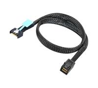 Bbajszx Cable de datos PCIe SFF-8654 4I 38P macho a SFF-8654 4I 38P macho con transmisión de doble blindaje para accesorios de servidor Línea de datos de host industrial