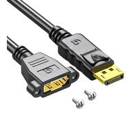 Bbajszx Cable de extensión Compatible con DP1.4 Cable de extensión DisplayPort de 18Gbps 4K60Hz para reproducción de vídeo de 1080P / 240Hz Cable DisplayPort
