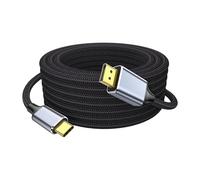 Bbajszx Cable USB C a DisplayPort 1.4 8K @ 60Hz para Escritorio, Black 3M | Compatible con transmisión unidireccional de 8K a 60 Hz para monitor de juegos de computadora portátil de