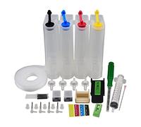 Bbajszx Cartuchos de Conexión modificada para impresoras de inyección de Recarga de Botellas externas Conexión Kits vacíos Juego de 80 ml Botellas de Recarga Botella para Impresora