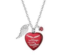 Bbajszx Colgante de corazón de Amor, Collar conmemorativo para Mascotas, Cenizas, Pieles, portacontenedores, medallones de Acero Inoxidable, joyería de urna para Collar conmemorativo de pérdida