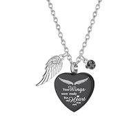 Bbajszx Colgante de corazón de Amor, Collar conmemorativo para Mascotas, Cenizas, Pieles, portacontenedores, medallones de Acero Inoxidable, joyería de urna para Collar conmemorativo de pérdida