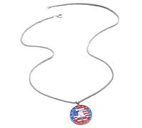 Bbajszx Collar conmemorativo elegante de 250 años de independencia con campanas de liberalización, joyería de de aleación, collar de de aleación