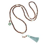 Bbajszx Collar de flecos de cuentas de madera ligero Brazalete de cuentas Cómodo para uso a largo plazo Ideal para viajeros Profesionales Collar de meditaciones Brazalete de cuentas en